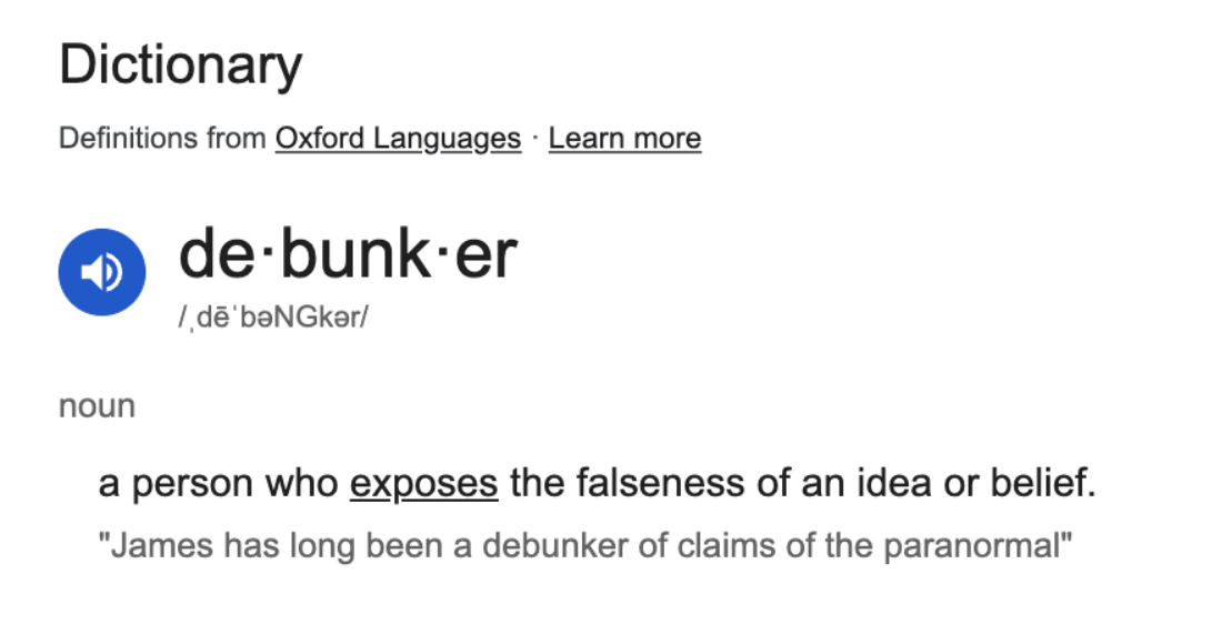 Embrace The Debunkers