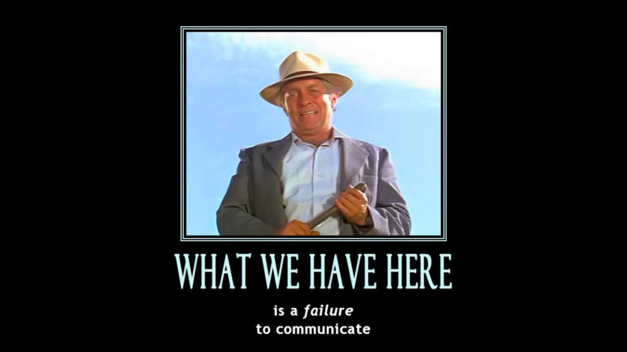 What we have is a failure to…