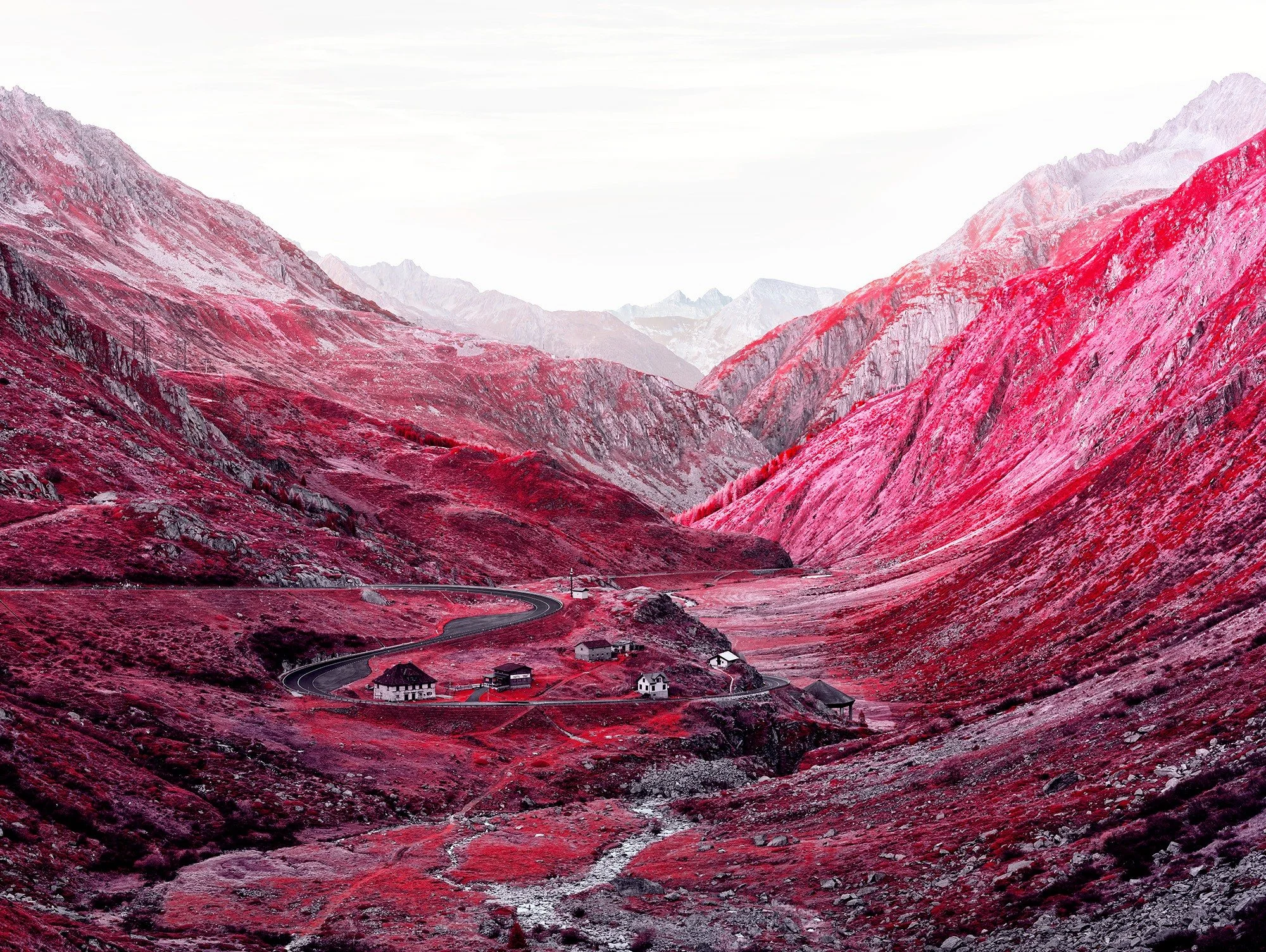 Known as the &ldquo;heart of Switzerland,&rdquo; the Gotthard Pass has been a key alpine crossing for centuries. In 2022, I photographed it in infrared, a view of a very old landscape through a different perspective. 

 #infrared #infraredphotography