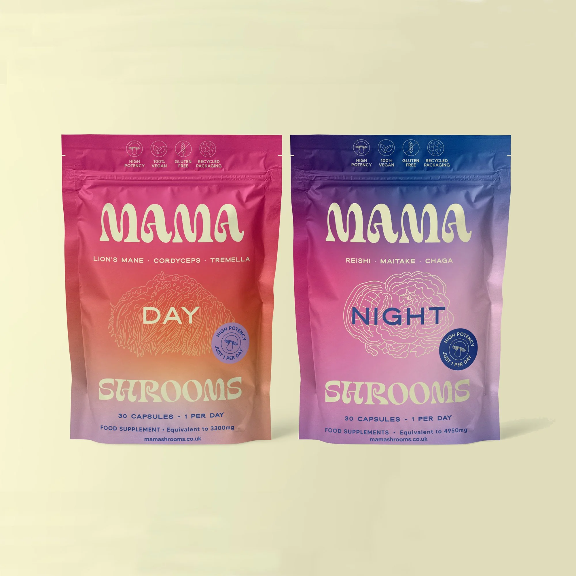 Mama Shrooms Branding and Packaging