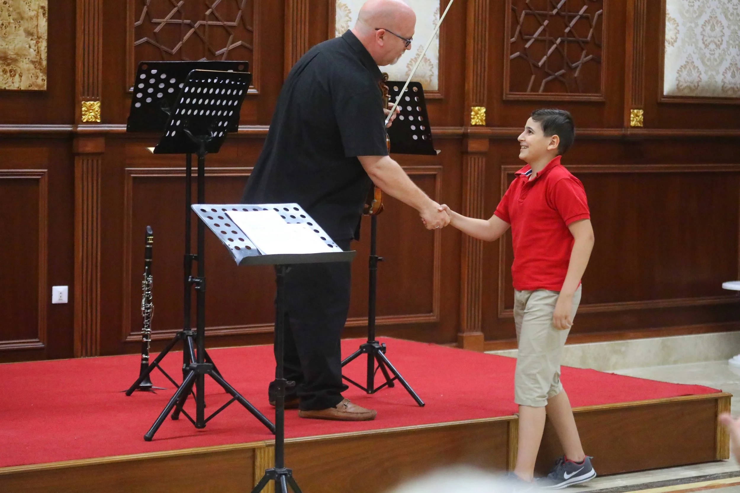 Marc Thayer Congratulates YOung Composer.jpg