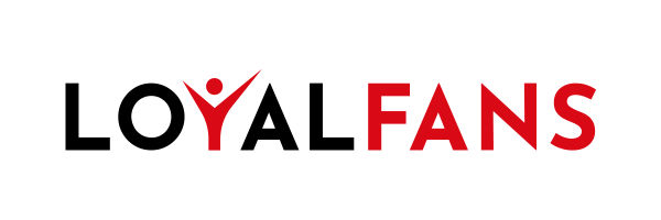 Logo featuring a stylized figure with arms raised, followed by the words 'Y FANS' in bold red letters.