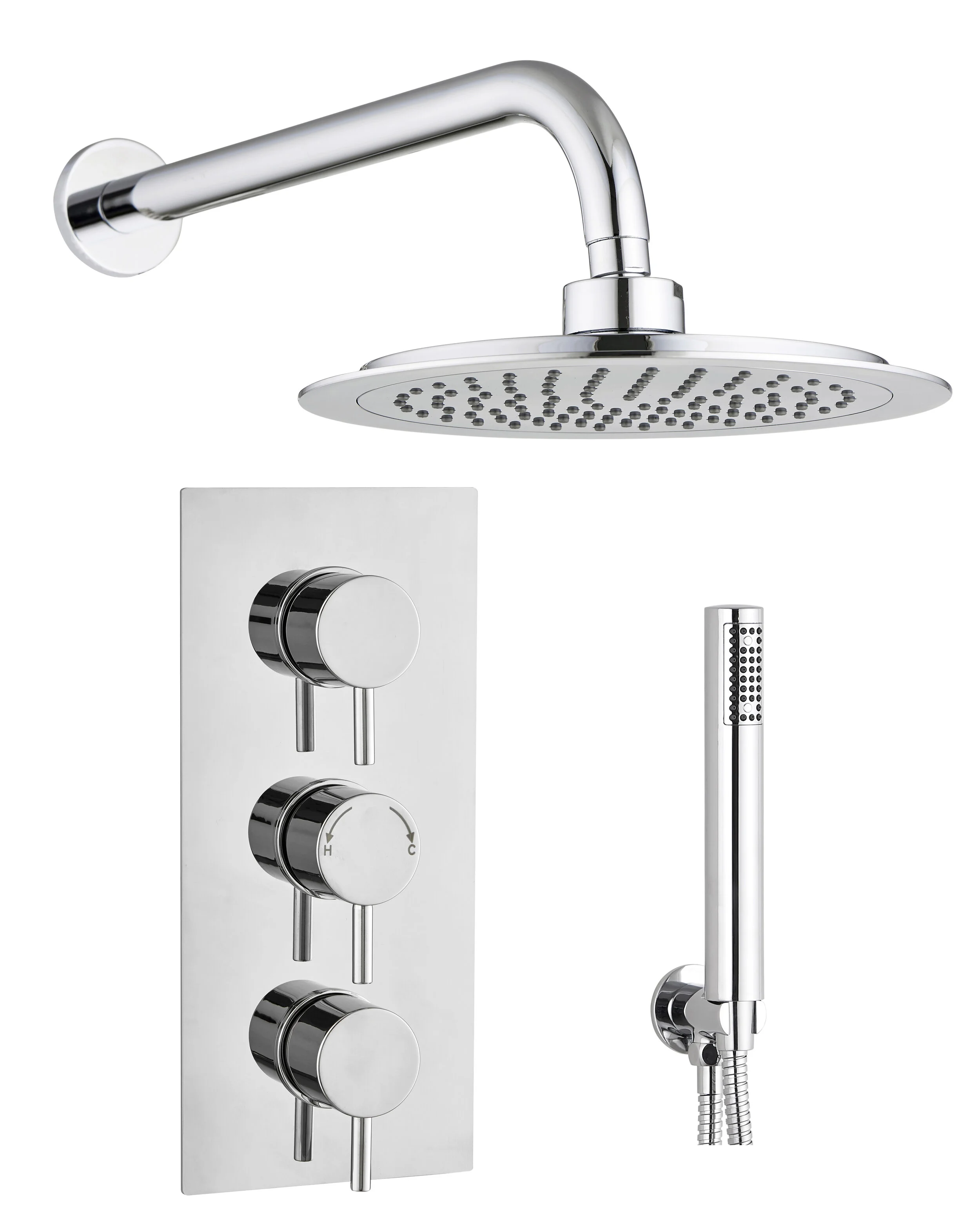 CONCEALED THERMOSTATIC 2 HANDLE 2 WAY SHOWER VALVE — Westfield