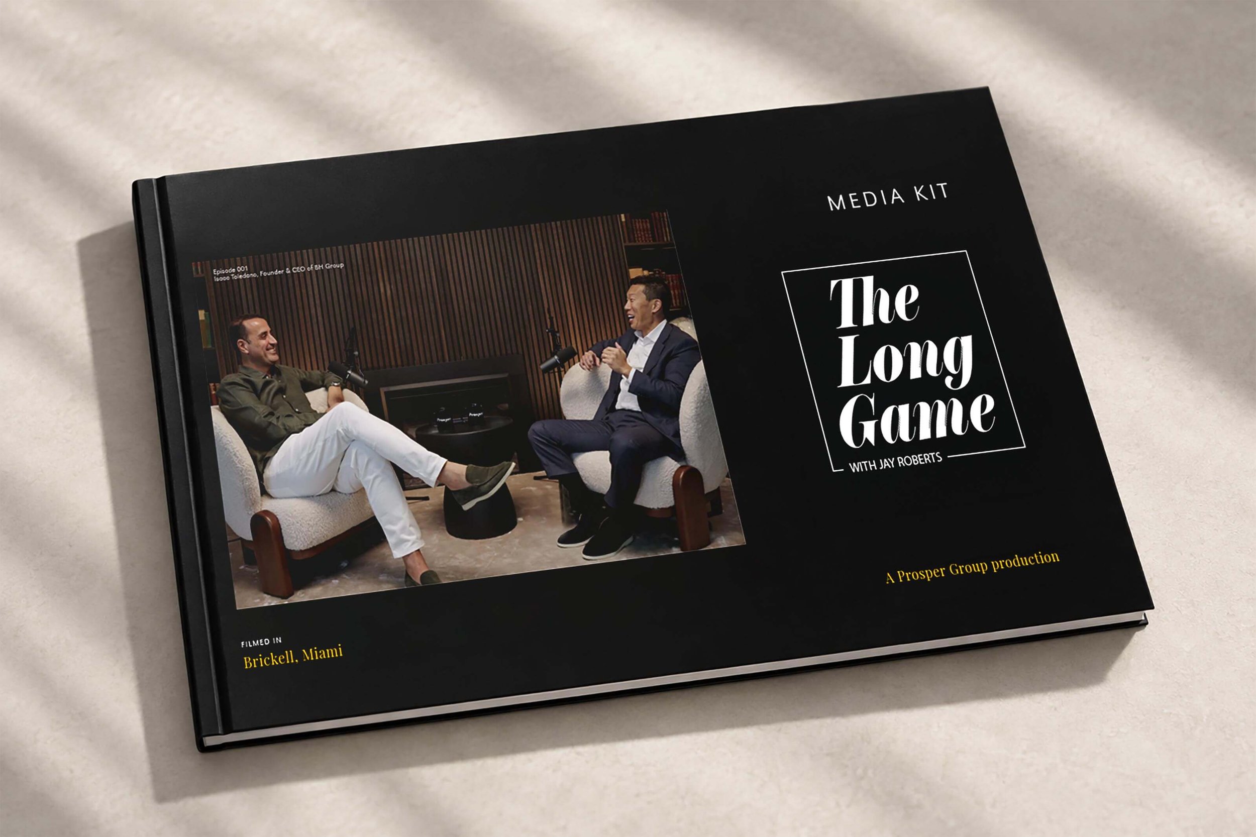 rosper Group media kit for The Long Game podcast, designed by Shokler Creative