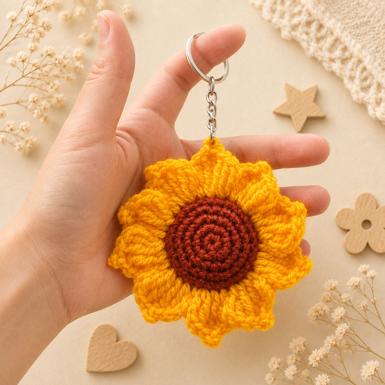 Sunflower  keychain