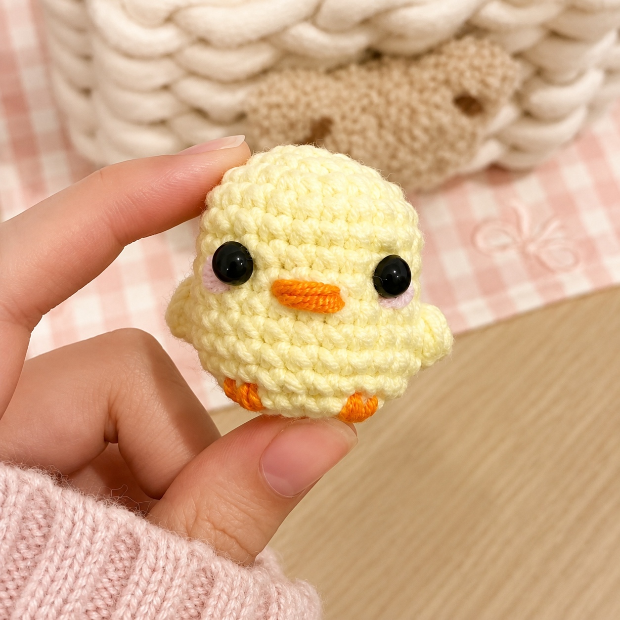 Chick keychain