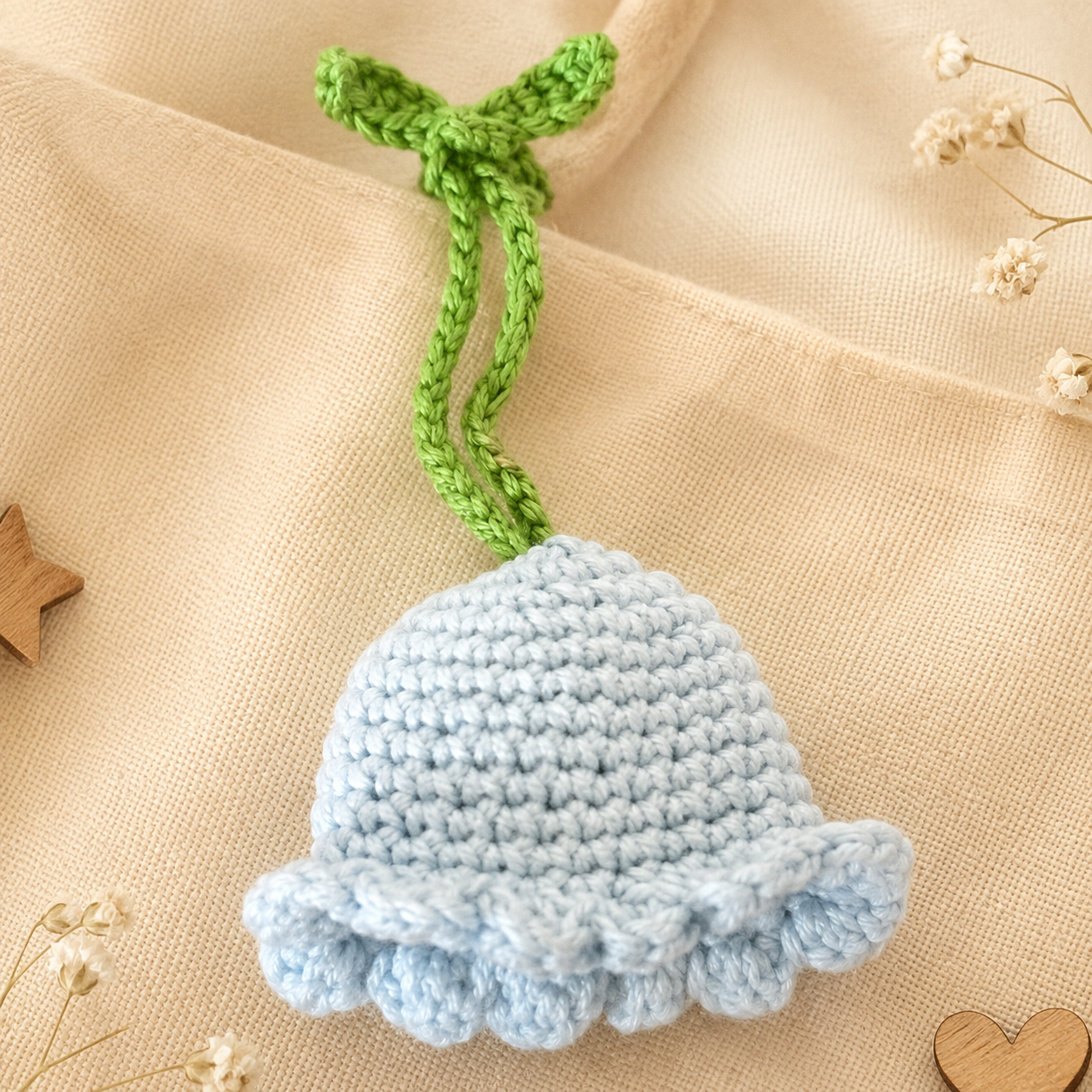 Bell flower, key holder keychain