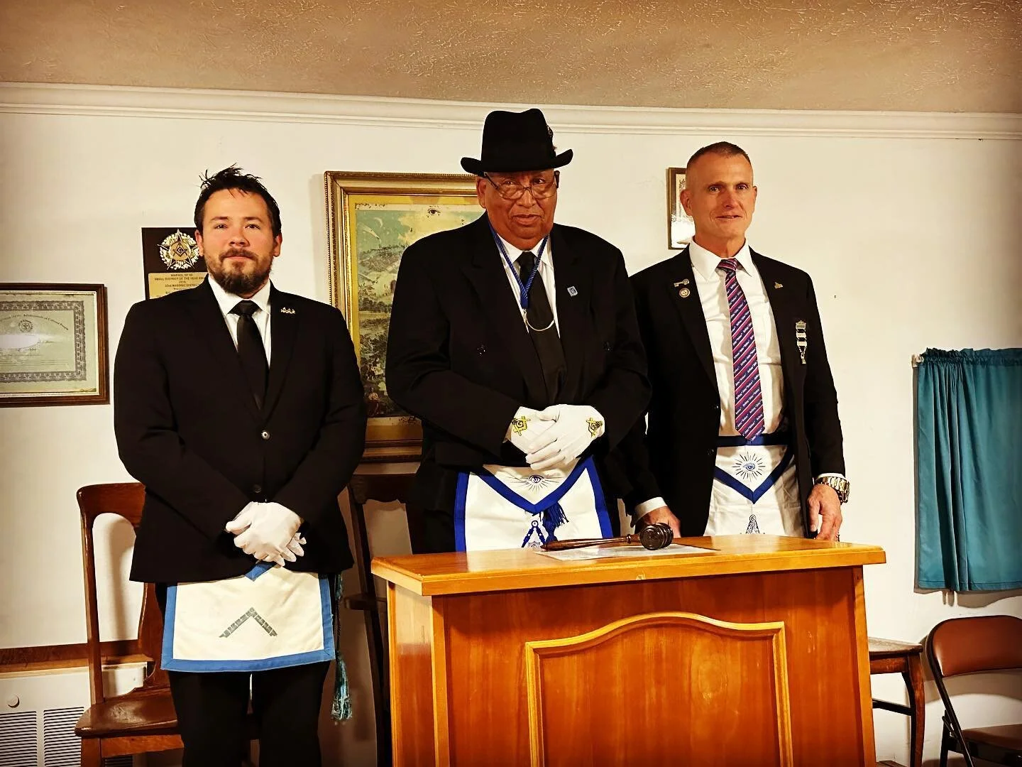 Members of Liberty Lodge No 95 AF&AM and Bedford Lodge No 244 AF&AM made a fraternal visit to our Prince Hall Brethren at Big Island Lodge No 316 F&AM. P.H.A.