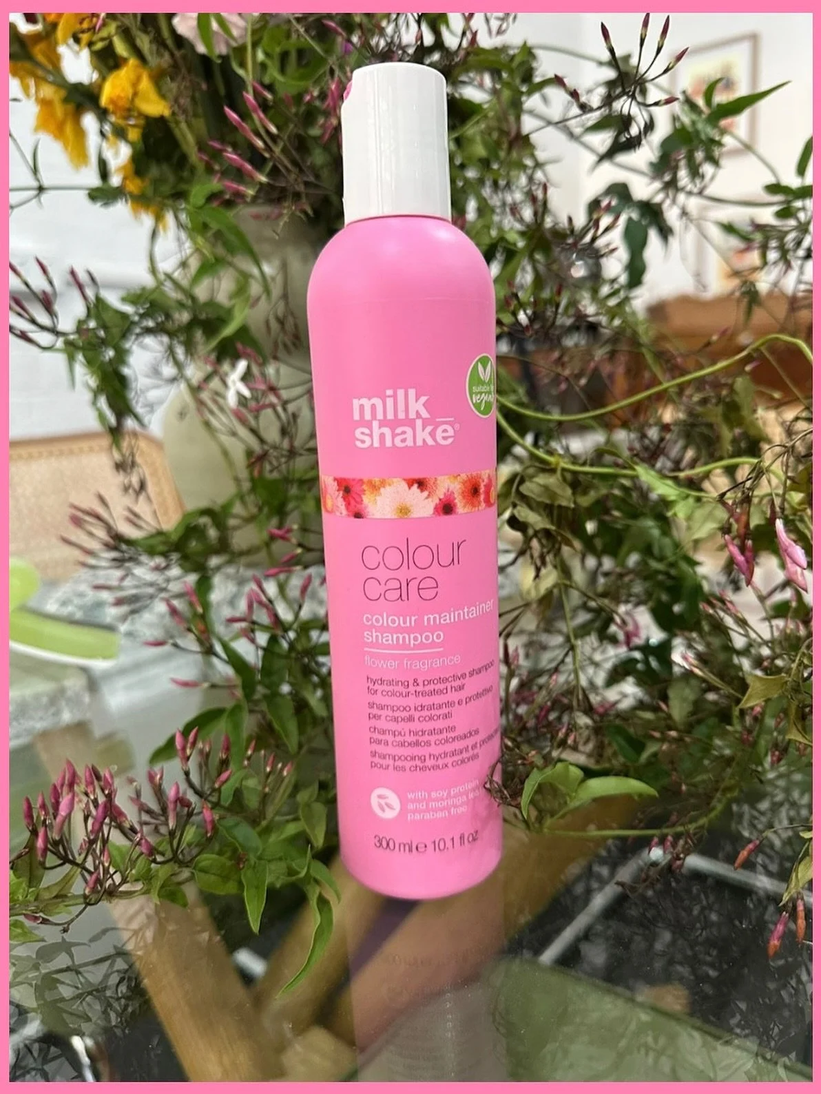 💜 milk_shake&reg;️ Colour Care Shampoo &ndash; Flower Fragrance 💜

A beauty blend designed to protect and revive colour-treated hair. This gentle shampoo cleanses without stripping, while enhancing the intensity and shine of your colour. 

Why you&