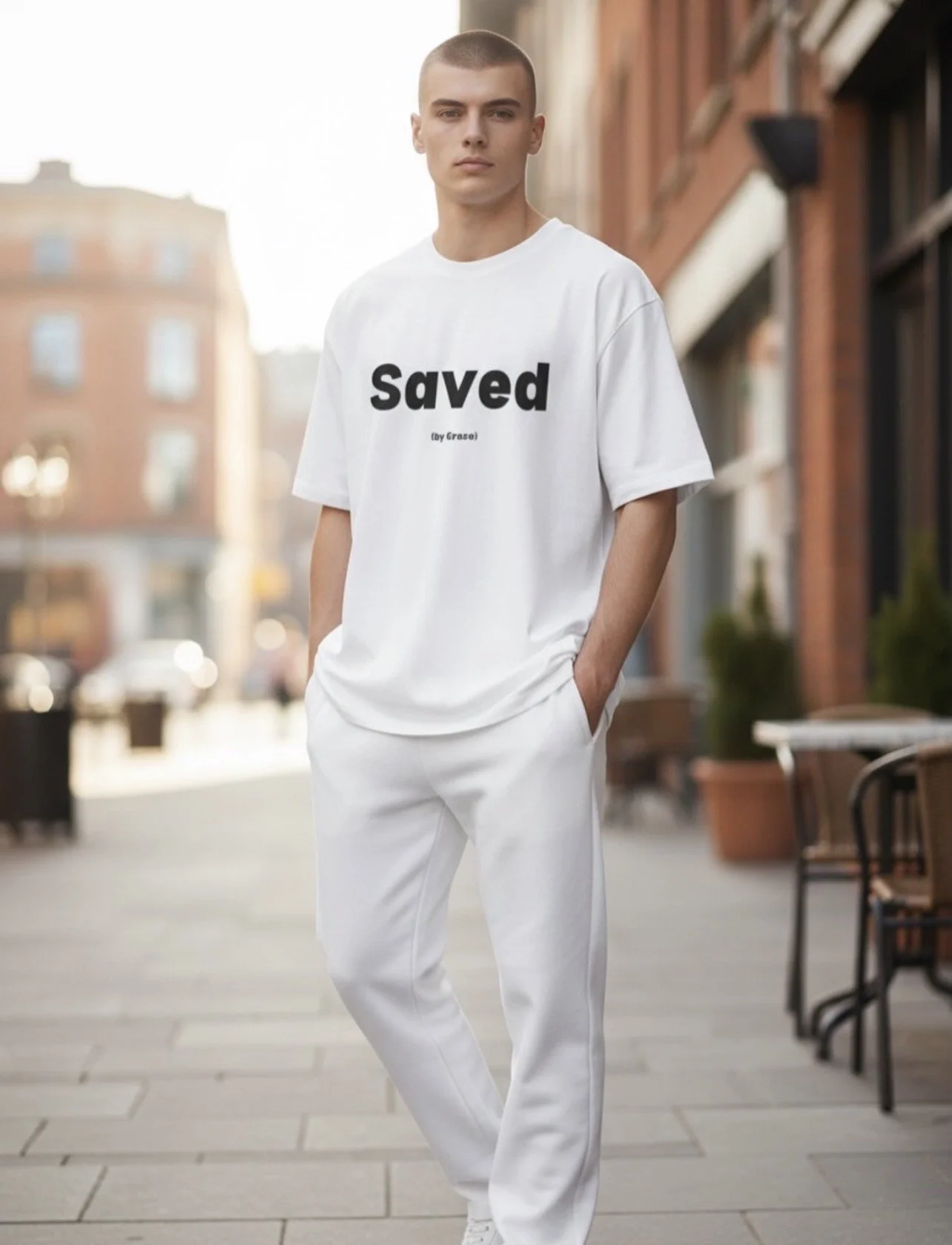 Saved Unisex Heavy Cotton Tee | Casual Wear, Gift for Friends, Faith-Based Apparel, Unique Statement Tee, Everyday Comfort