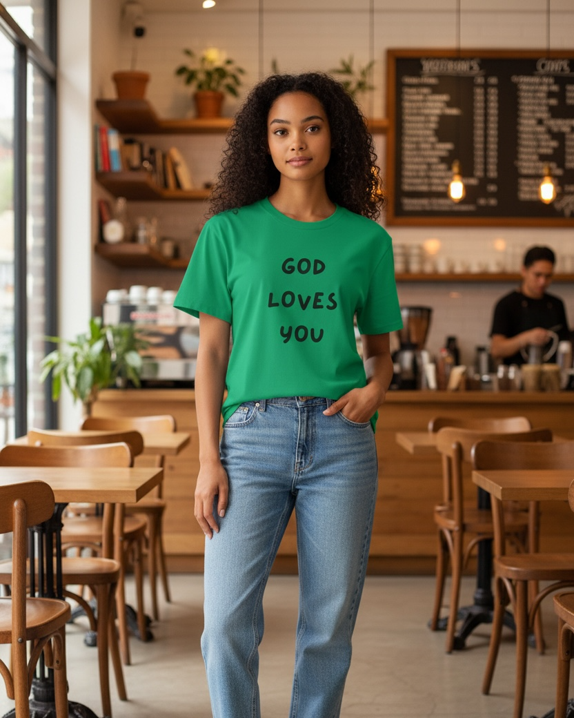 God Loves You T‑Shirt — 'Tap My Shoulder If You Need Prayer' Christian Tee