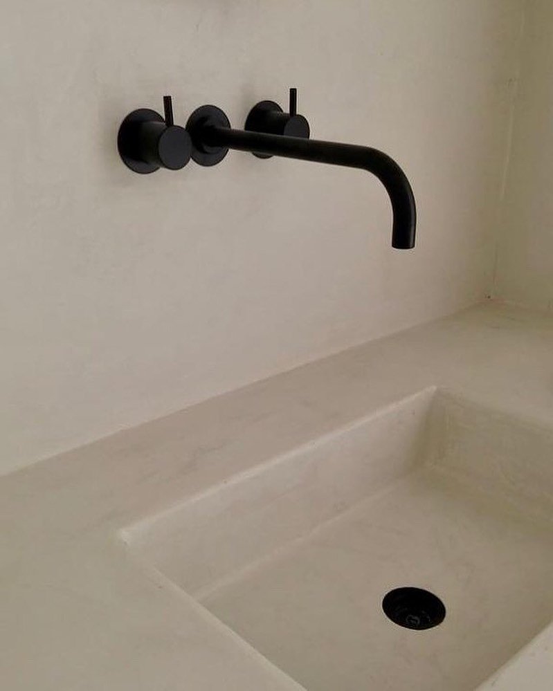microcement sink basin