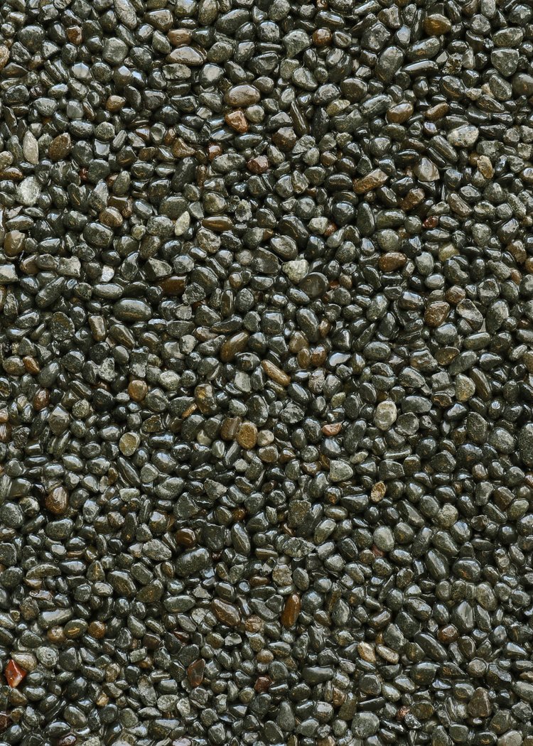 black permeable stone paving floor