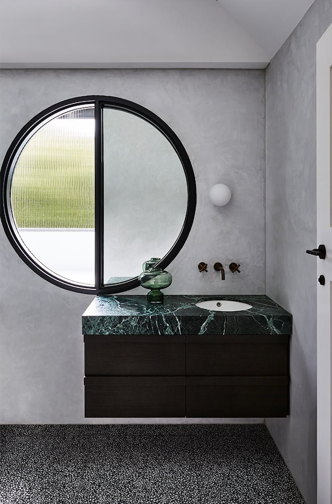 microcement bathroom wall