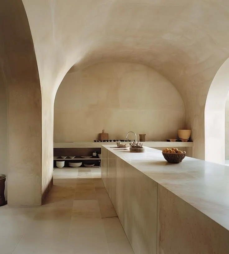 earthy toned kitchen