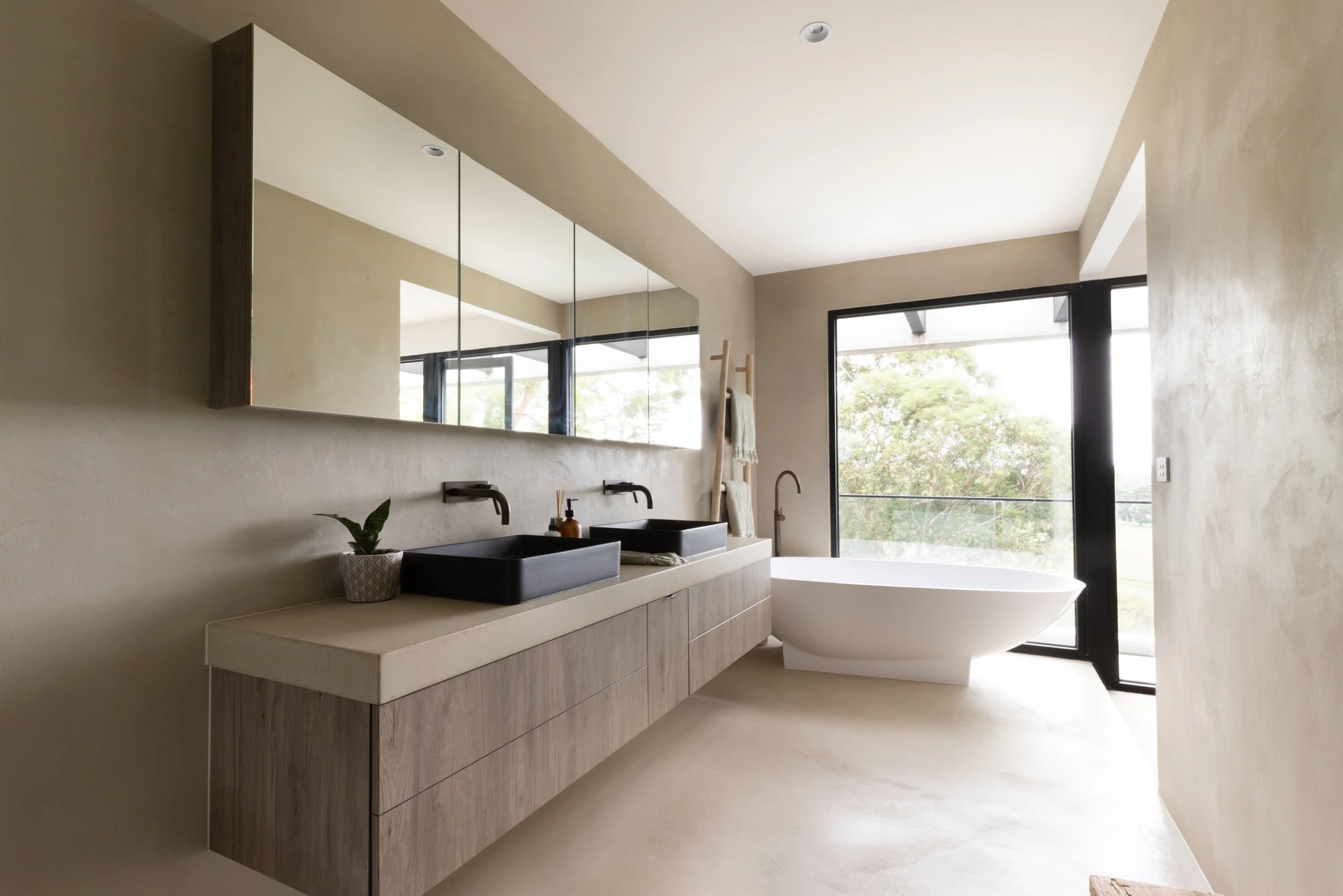 microcement bathroom flooring