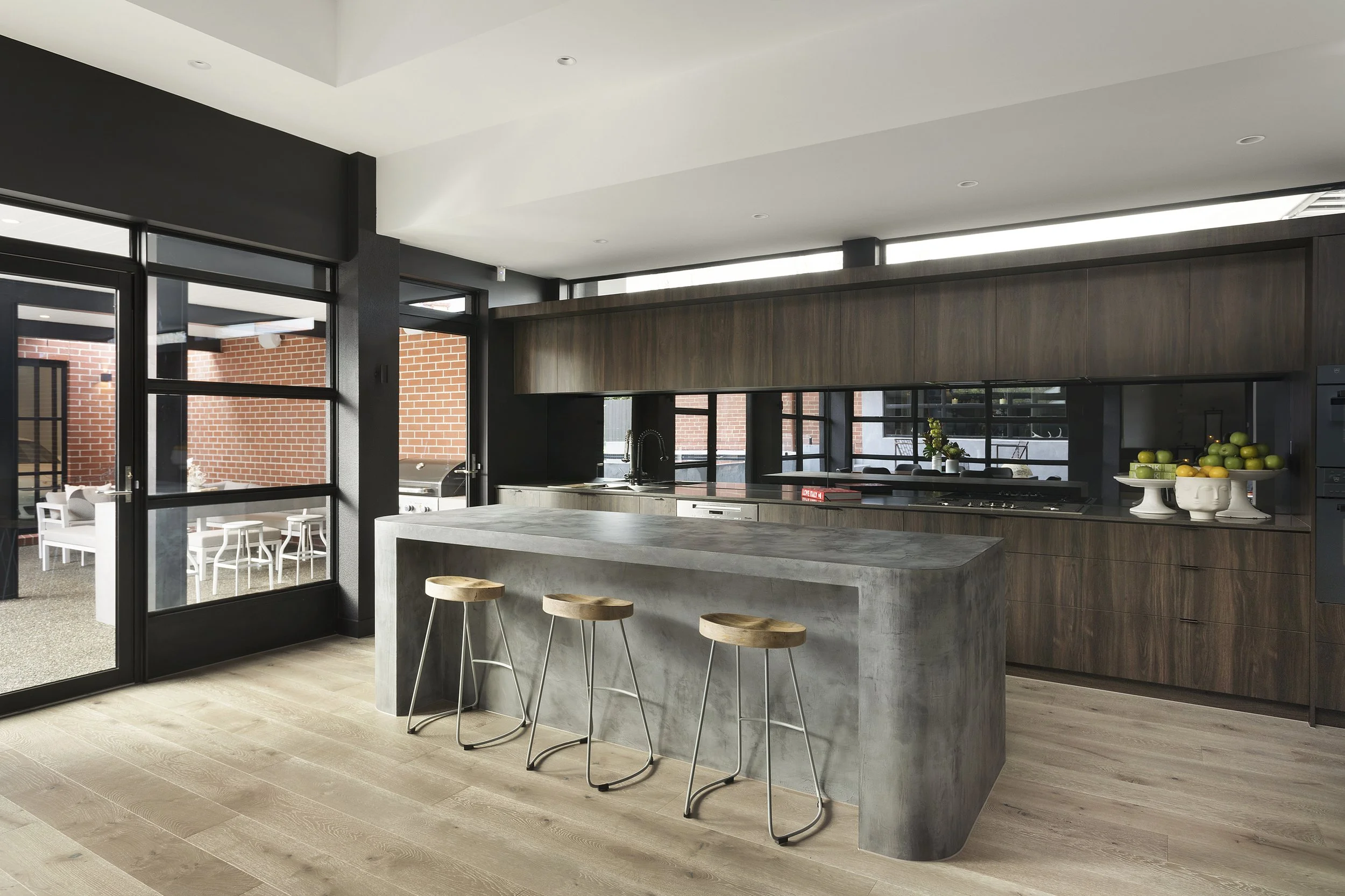 microcement kitchen bench