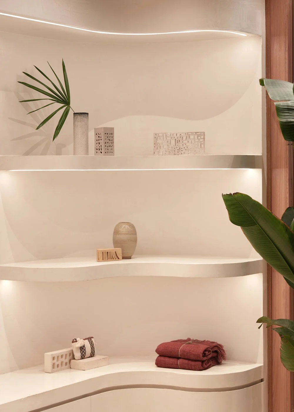microcement shelves
