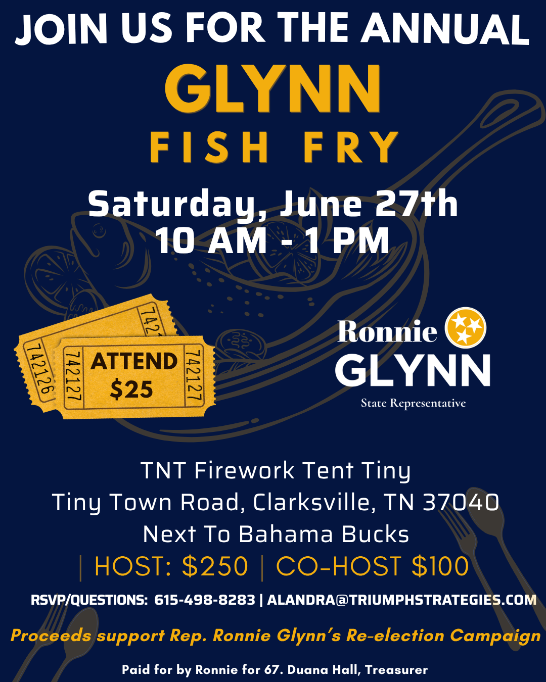 Join us for the Glynn Fish Fry on June 27th!