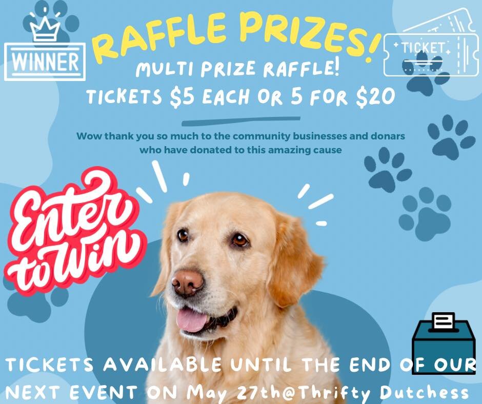 RAFFLE TICKETS STILL FOE SALE UNTIL THE END OF OUR MAY 27th EVENT Thrifty Dutchess !!!
KIDS CLOTHING SWAP COMING SOON !!!

Imessage us or e transfer INFO@WBARC.CA with your name &amp; number in the message and we will send you your ticket numbers!
Co