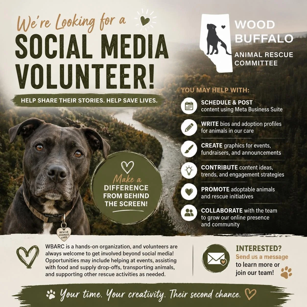 📣 We&rsquo;re Looking for a Social Media Volunteer! 🐾 

WBARC is looking for an additional volunteer to help support our social media team and share the workload. We currently have a flexible, collaborative approach and are open to new ideas and st