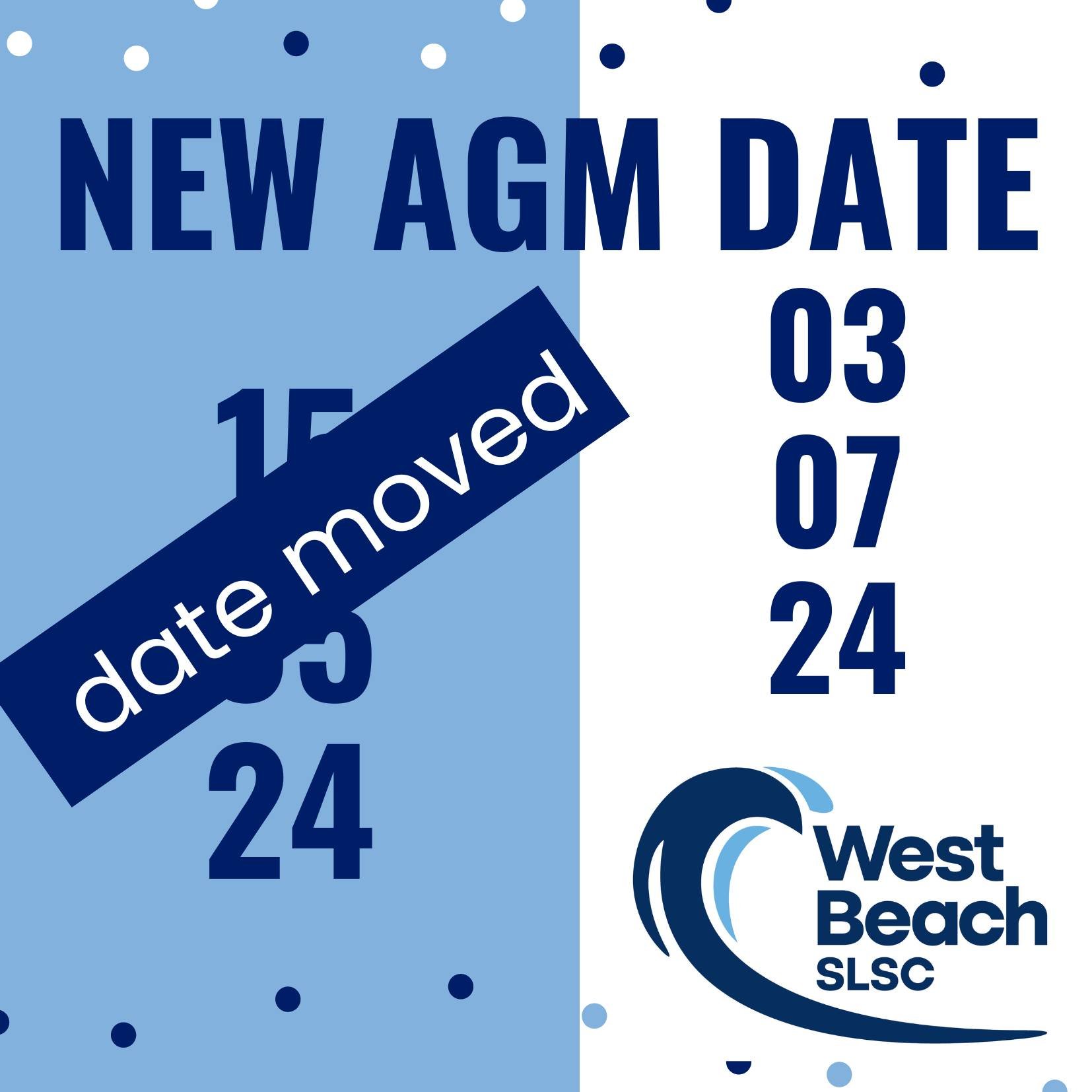Just a reminder to change your diary - the AGM has been re-scheduled to Wednesday the 3rd of July. 7pm kickoff.