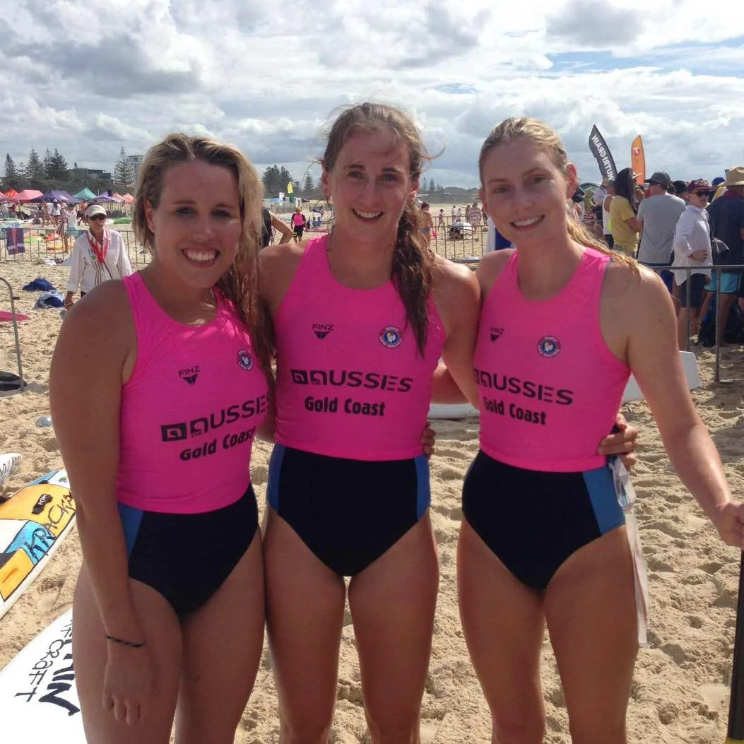 THROW 🔙 to #AUSSIES 2015 when our Open Women - Jackie Staples, Cat McArthur and Kate Lewis (nee Curtis) made the final of the OPEN FEMALE TAPLIN. This was the first time West Beach SLSC women&rsquo;s team had made a final in the very competitive tap
