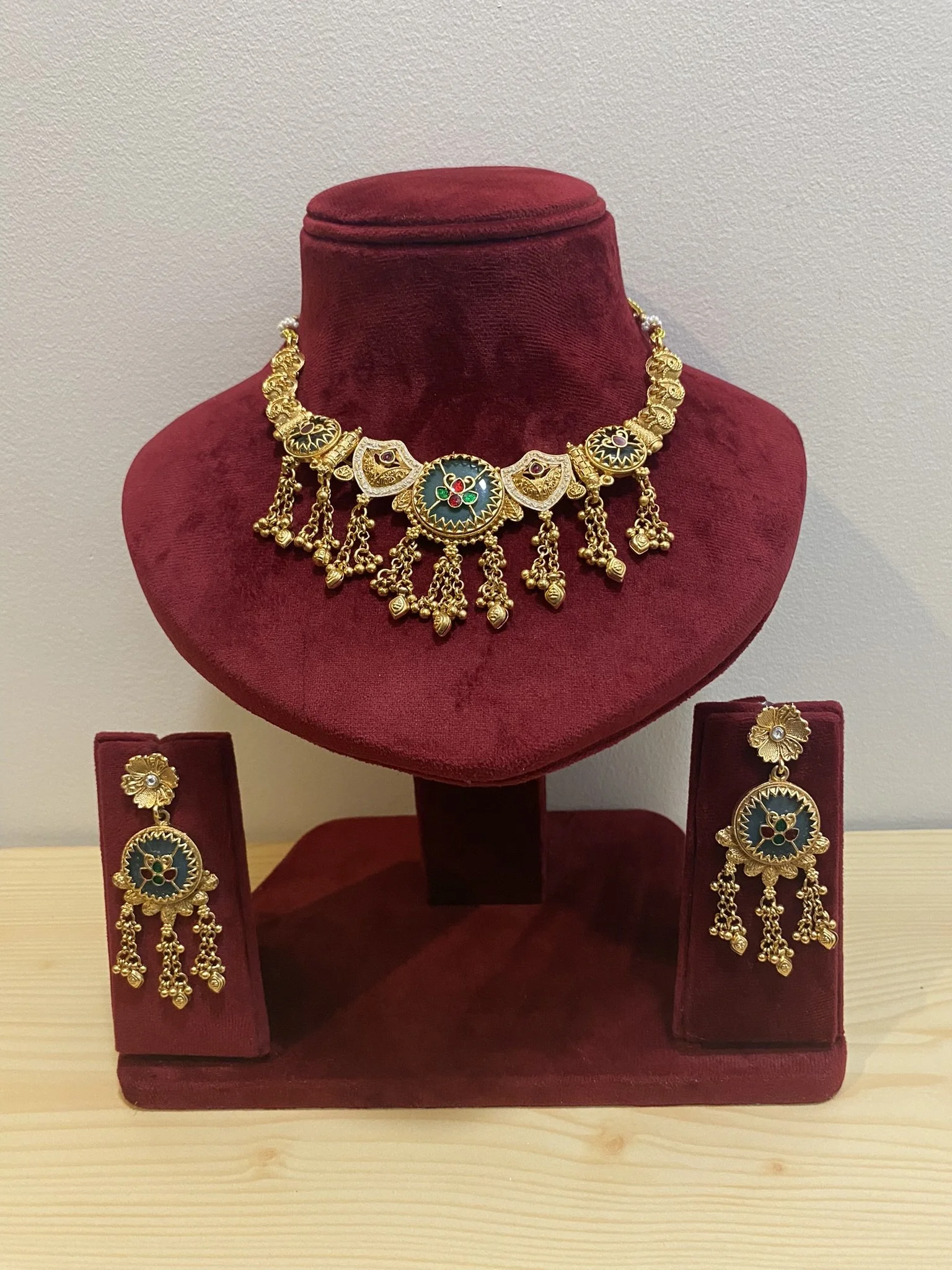 Heritage Set with Bells and Long Earrings