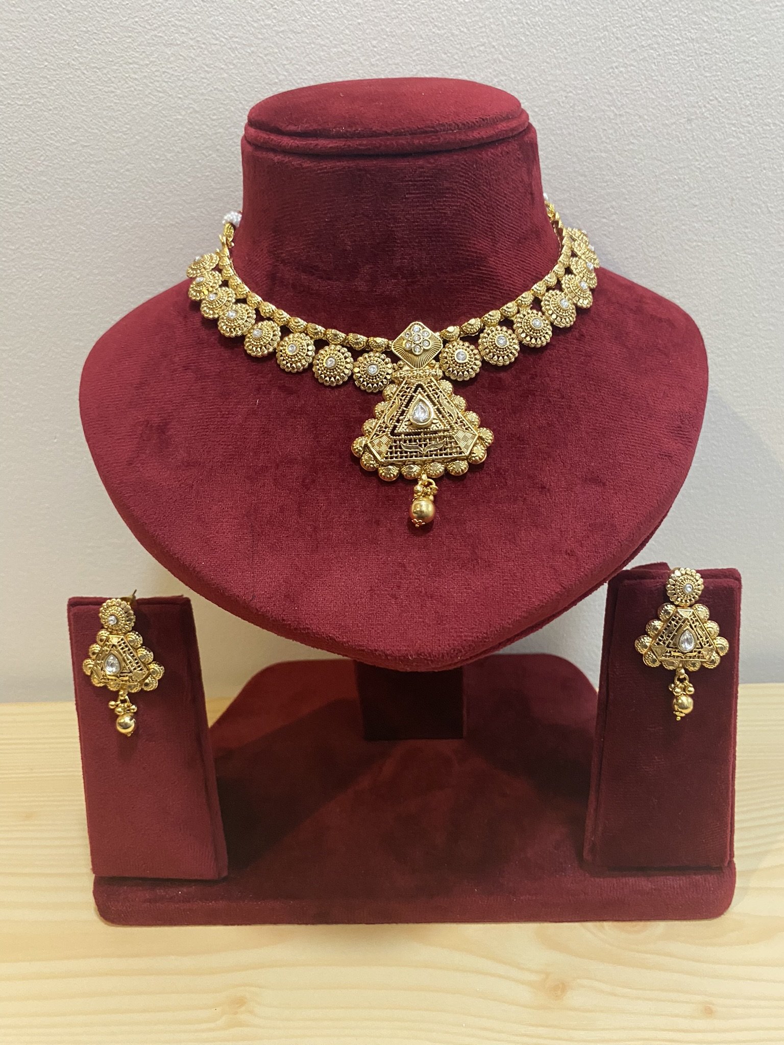 Gold Plated Meenakari Set with Tyaani Stones