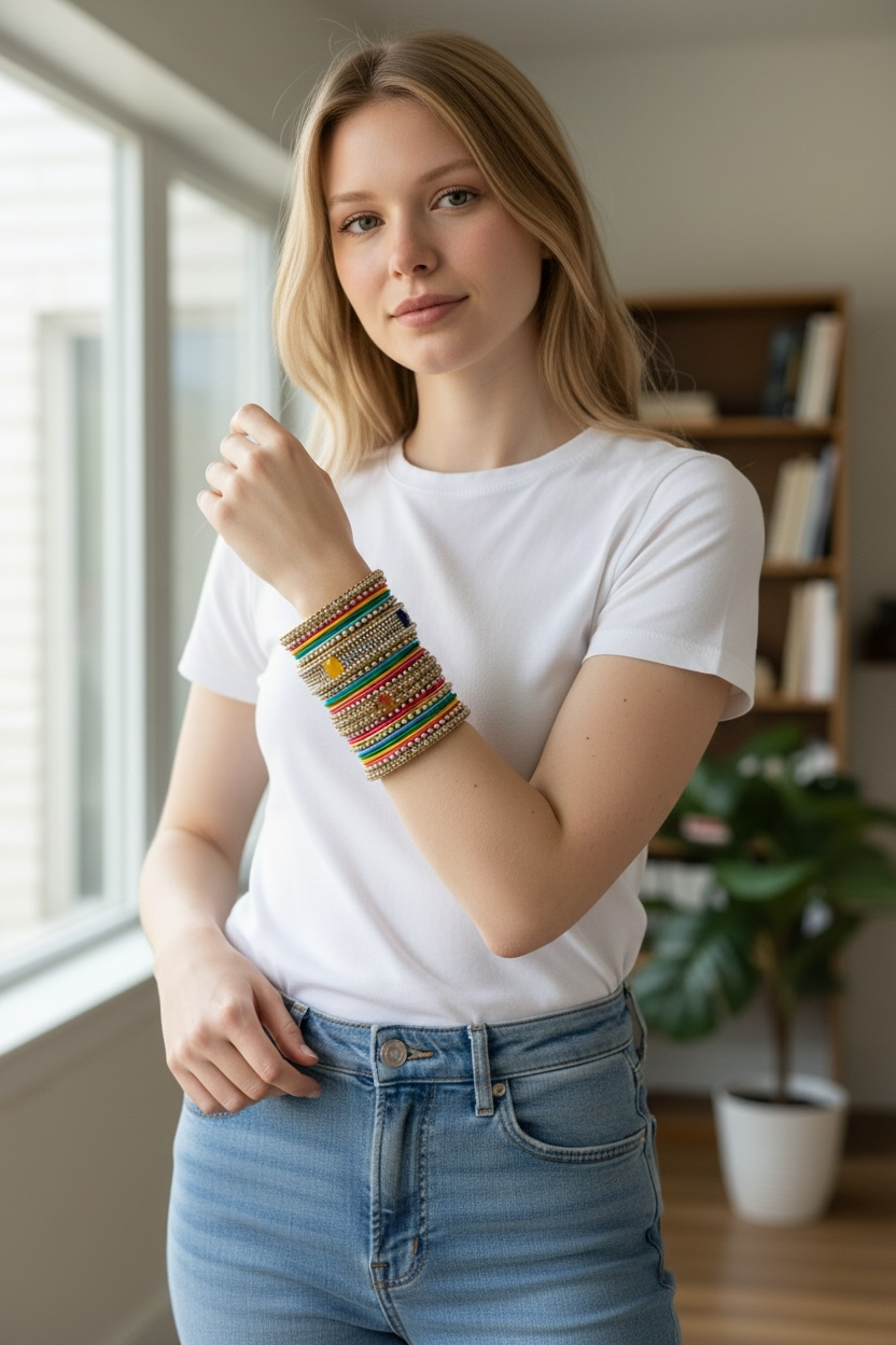 Multi Bangles with Stones
