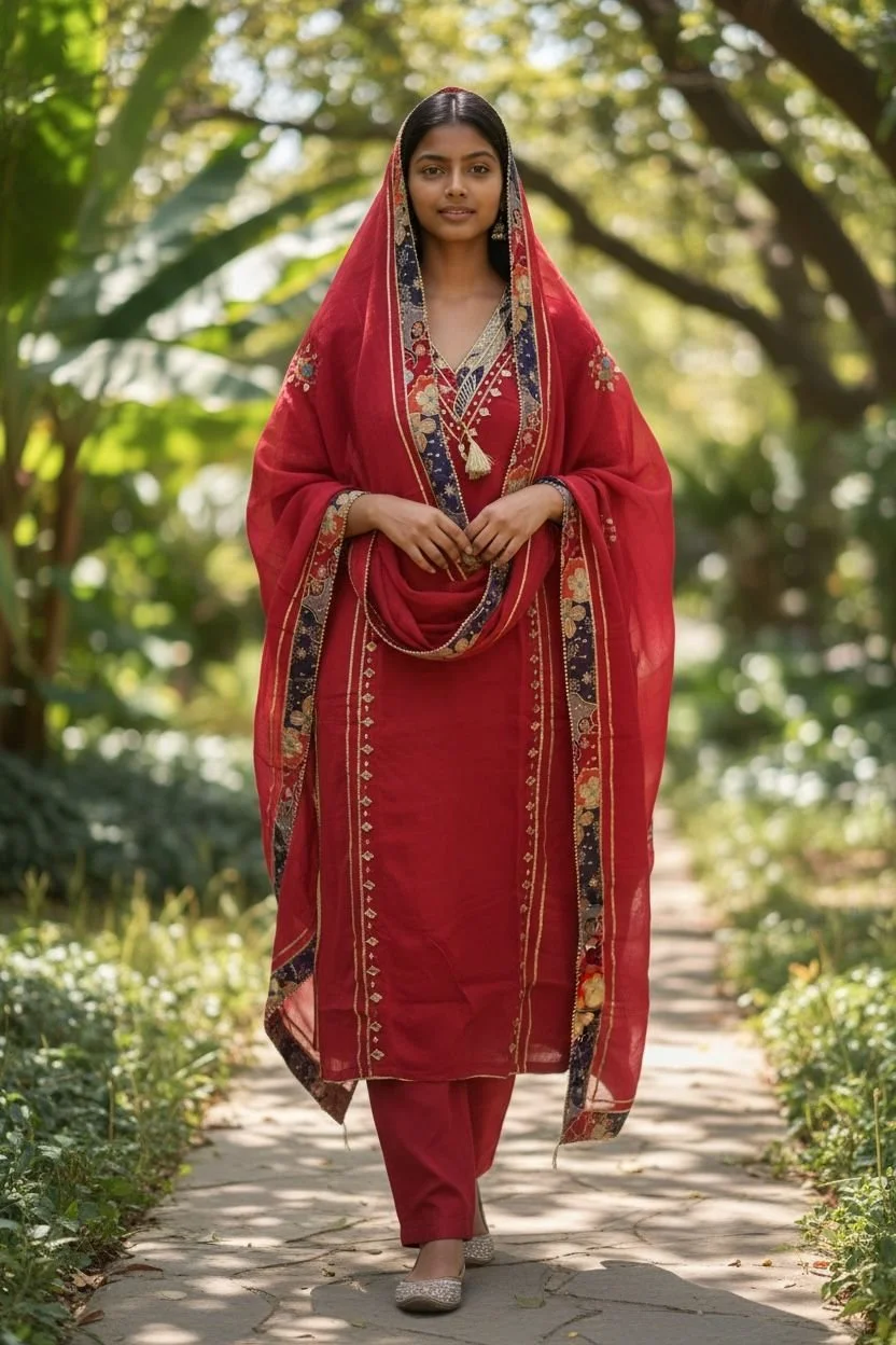 Maroon Gota Pati Pant Suit