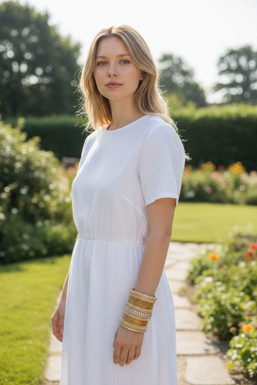 Gold Bangles with Stones