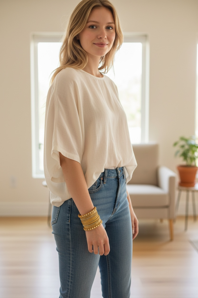 Gold Bangles with Glitter