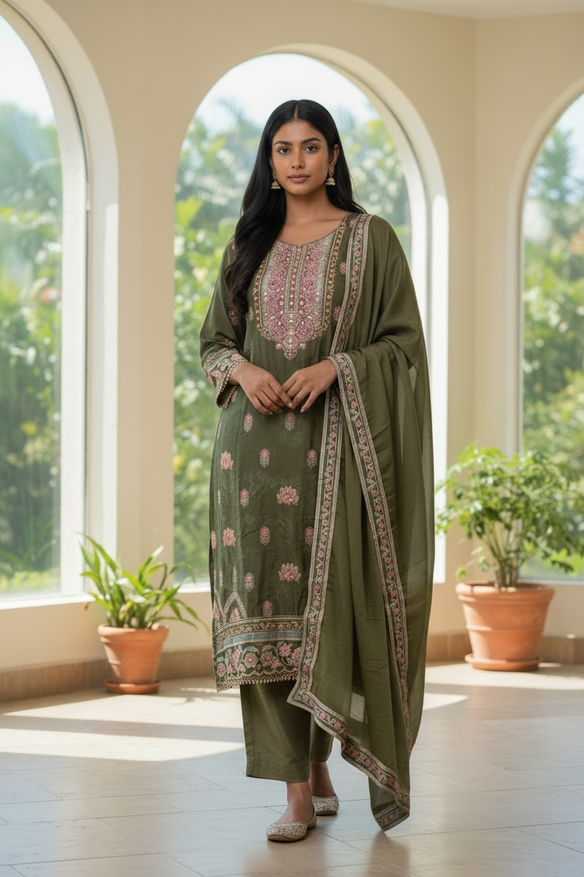 A shape suits with pants in crepe