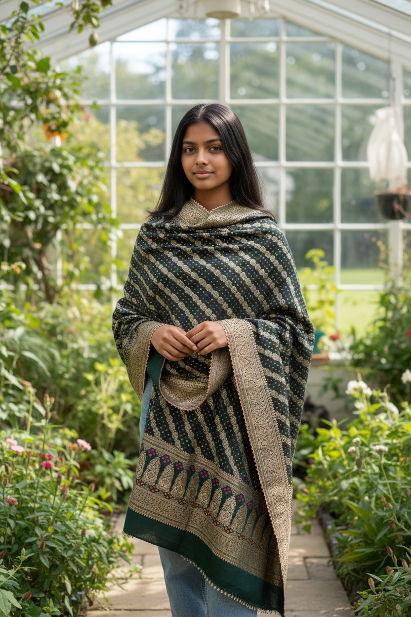 Green Banarsi Dupatta