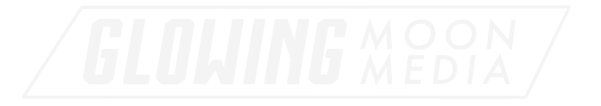 Black background with white and light green text reading 'GLOWING MOON MEDIA'.