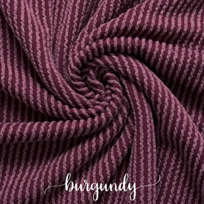BURGUNDY WAVED RIB