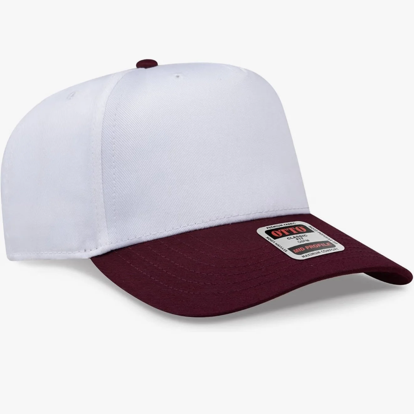 MAROON & WHITE SNAPBACK HAT