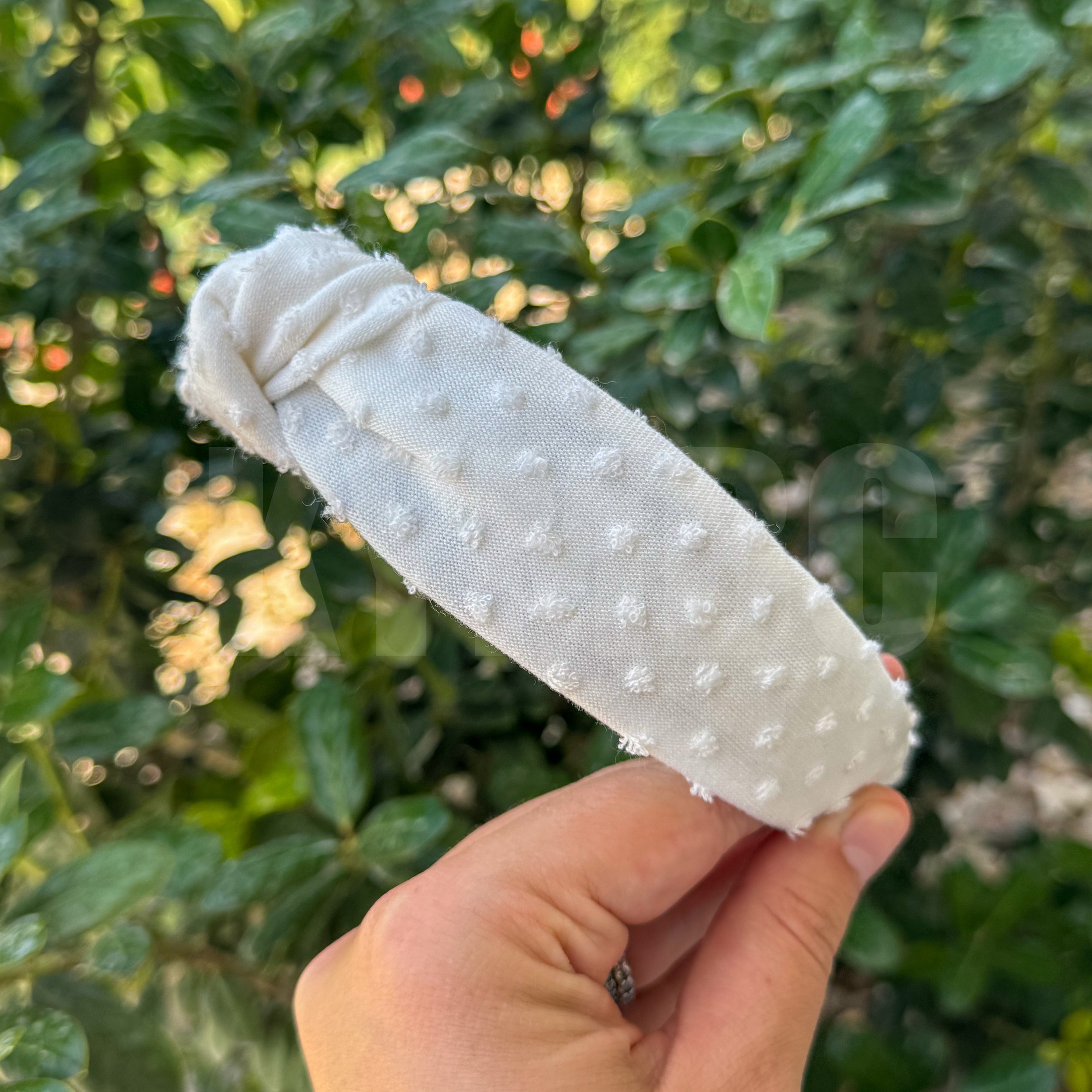 SWISS DOT KNOTTED HEADBANDS