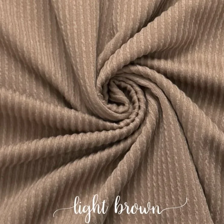 LIGHT BROWN WAVED RIB