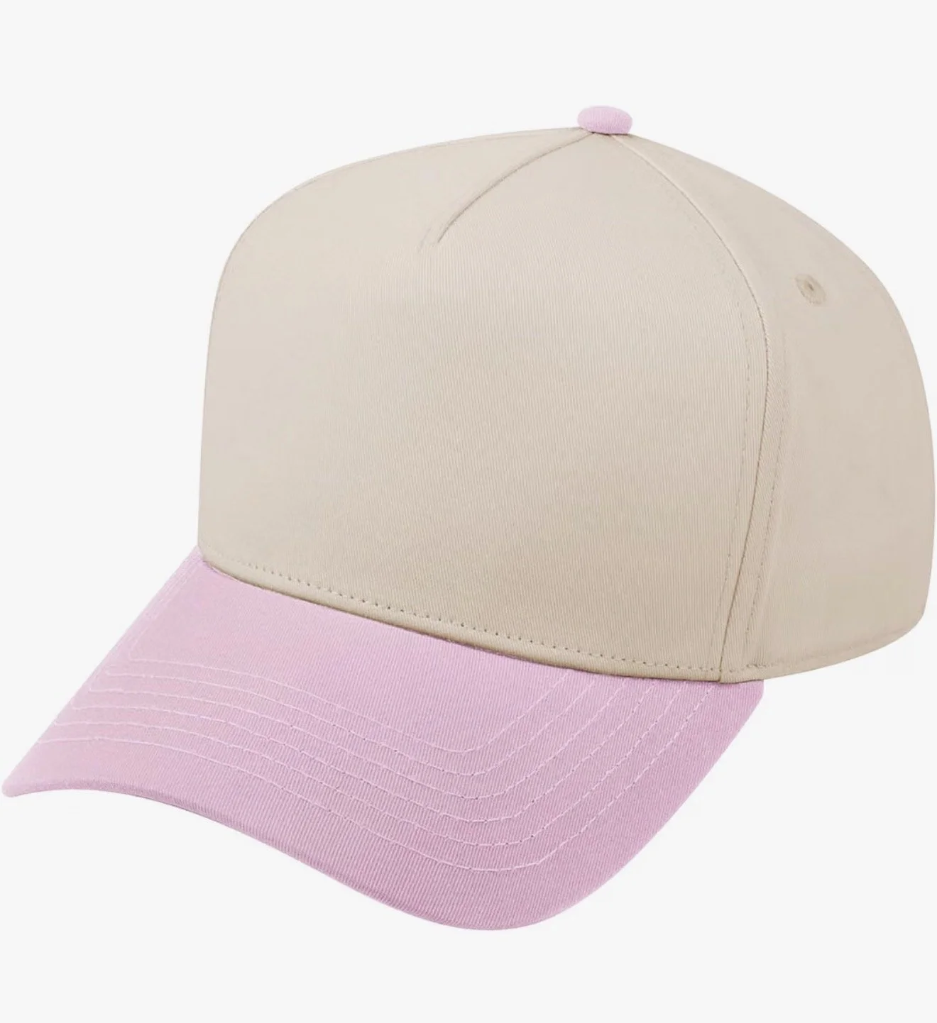 CHILDRENS PINK & NATURAL SNAPBACK HAT
