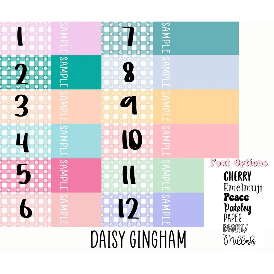 DAISY GINGHAM NAME BOWS