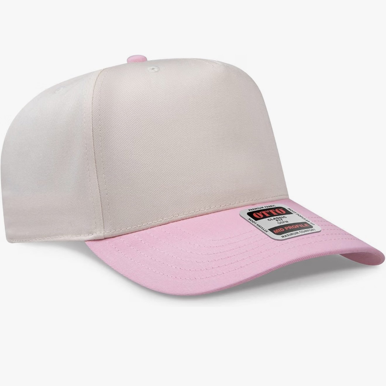 PINK & NATURAL SNAPBACK HAT