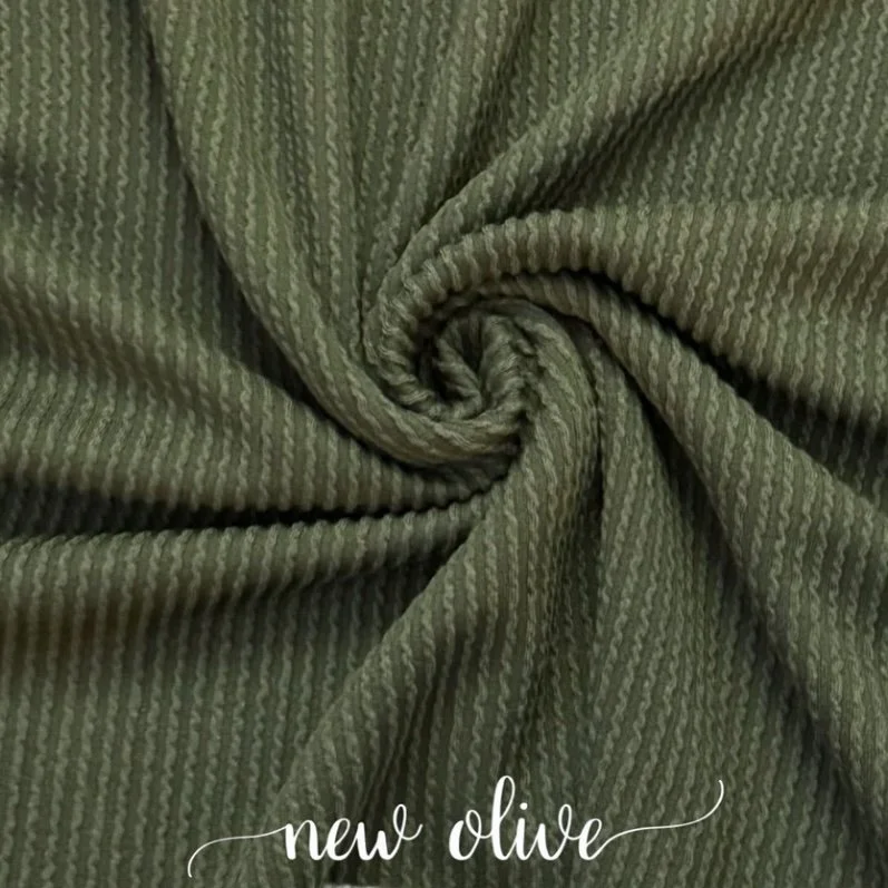 NEW OLIVE WAVED RIB