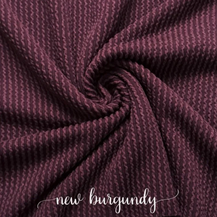 NEW BURGUNDY WAVED RIB