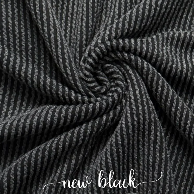 NEW BLACK WAVED RIB