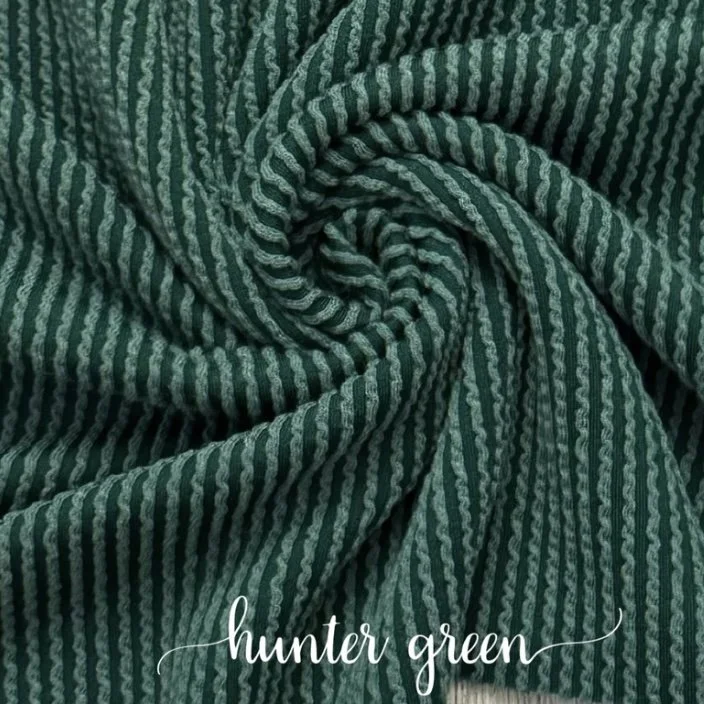HUNTER GREEN WAVED RIB
