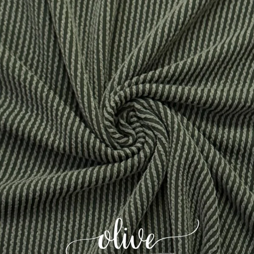 OLIVE WAVED RIB