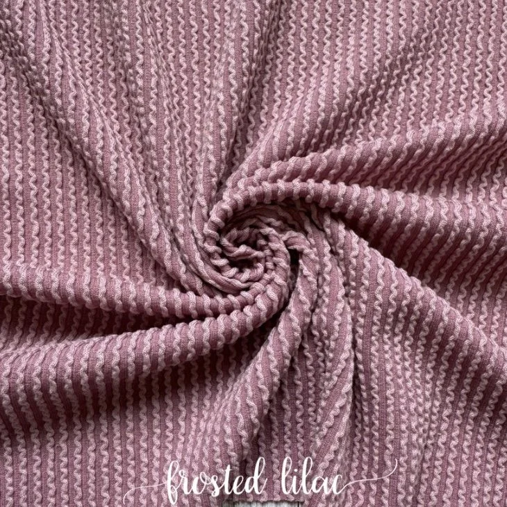 FROSTED LILAC WAVED RIB
