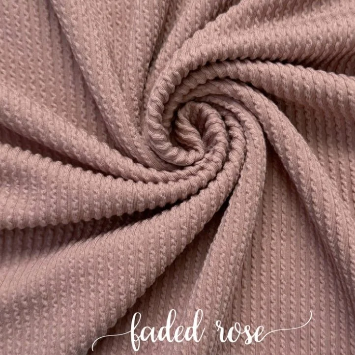 FADED ROSE WAVED RIB